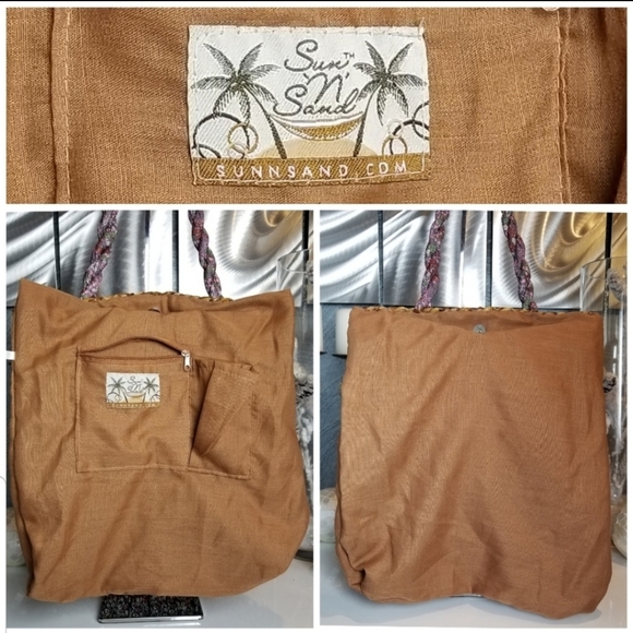 SUN N SAND BOHO CHIC BAG PURPLE - Picture 8 of 13